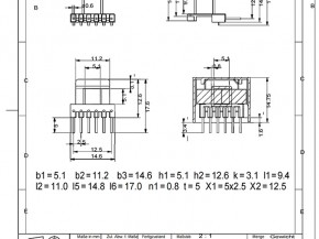 EE16工字骨架6+6pin PET