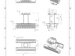 ER3525立式工字21+21pin骨架