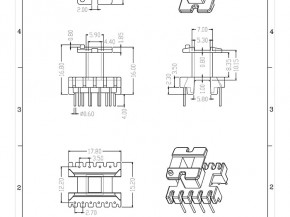 EE16立工骨架4+6pin