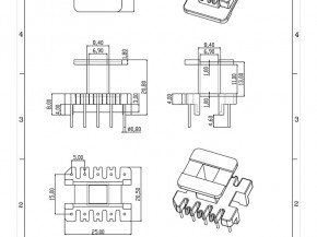 EE25立式工字5+5pin