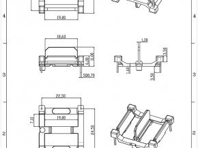SQ2418底座2+2pin骨架