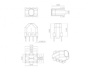 T12.7磁环方形外壳