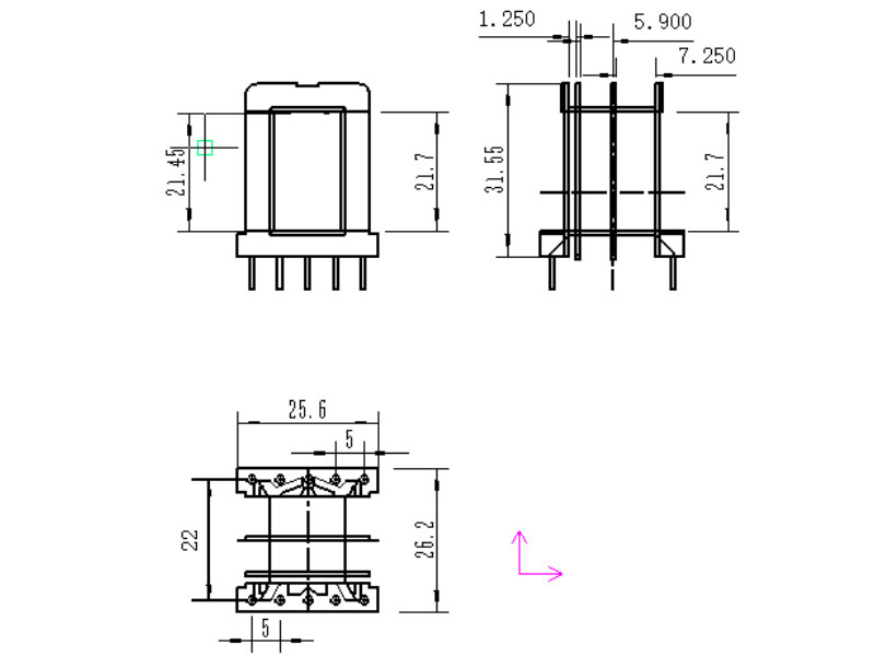 12*21.5   卧式三槽骨架